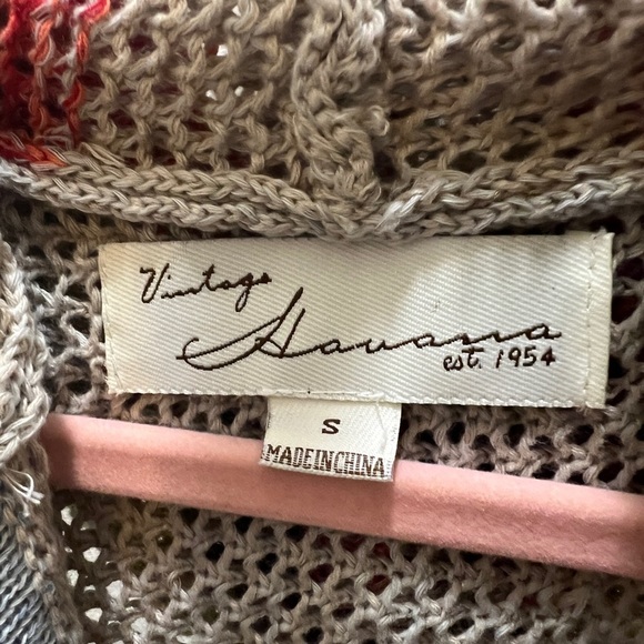 Vintage Havana Striped blue,red,& yellow Baja Knit Summer Sweater Small - Picture 2 of 6